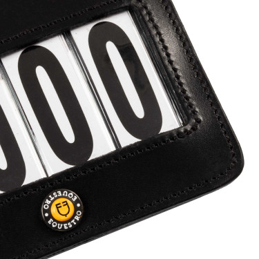 Wettbewerbsnummernhalter mit 4 Ziffern 12x8 cm Equestro Schwarz