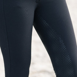 Damenreithose Horze Grand Prix mit Silikon-Vollbesatz Schwarz