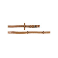 Derby-Zügel aus Canvas Cognac Braun Derby-Zügel aus Canvas Cognac Braun