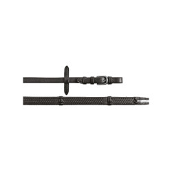 Zügel für englische Kandare mit Nickelschnallen Equestro Schwarz