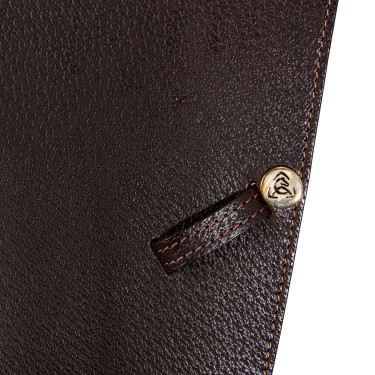 Spring-Sattel Roma mit Holzbaum aus gehämmertem Leder Acavallo Dunkelbraun