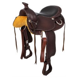 Western-Sattel Beschläge aus Edelstahl, genarbtes Leder und Schlangen-Prägung 2817 Denver