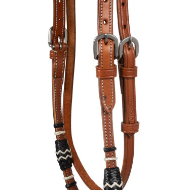 Bicolor Bosal-Set mit Zügeln aus Pferdehaar Pool's Bicolor Bosal-Set mit Zügeln aus Pferdehaar Pool's
