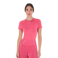 T-shirt technique d'entrainement femme coupe slim Equestro Chèvrefeuille