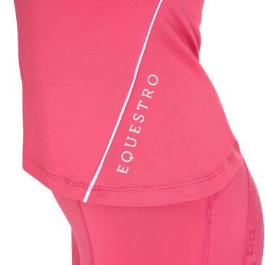 Damen-Trainings-Funktionsshirt Slim Fit Equestro Geißblatt Rosa