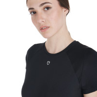 Damen-Trainings-Funktionsshirt Slim Fit Equestro Schwarz Damen-Trainings-Funktionsshirt Slim Fit Equestro Schwarz