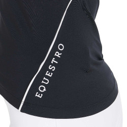 Damen-Trainings-Funktionsshirt Slim Fit Equestro Schwarz