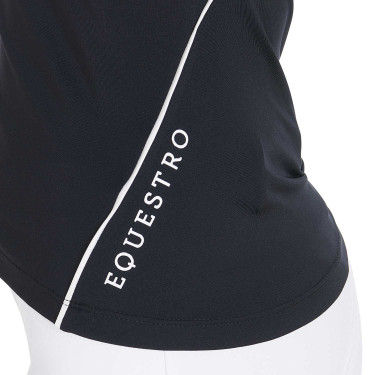 Damen-Trainings-Funktionsshirt Slim Fit Equestro Schwarz