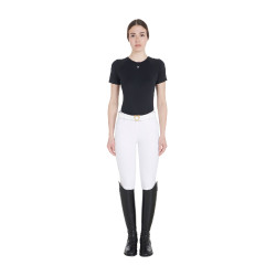 Damen-Trainings-Funktionsshirt Slim Fit Equestro Schwarz