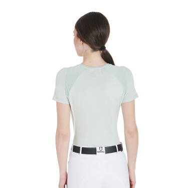 Damen-Trainings-Funktionsshirt Slim Fit Equestro Hellgrün Gr&uuml;n