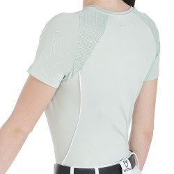 Damen-Trainings-Funktionsshirt Slim Fit Equestro Hellgrün Gr&uuml;n