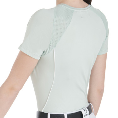 Damen-Trainings-Funktionsshirt Slim Fit Equestro Hellgrün Gr&uuml;n