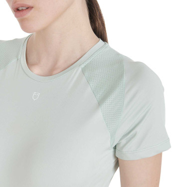 Damen-Trainings-Funktionsshirt Slim Fit Equestro Hellgrün Gr&uuml;n