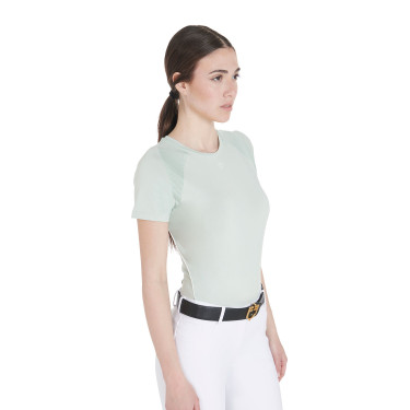 Damen-Trainings-Funktionsshirt Slim Fit Equestro Hellgrün Gr&uuml;n
