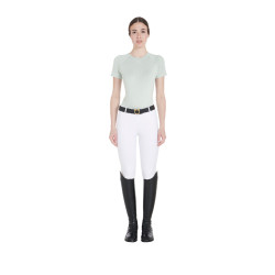 Damen-Trainings-Funktionsshirt Slim Fit Equestro Hellgrün Gr&uuml;n