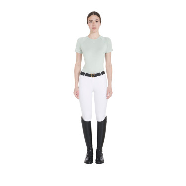 Damen-Trainings-Funktionsshirt Slim Fit Equestro Hellgrün Gr&uuml;n