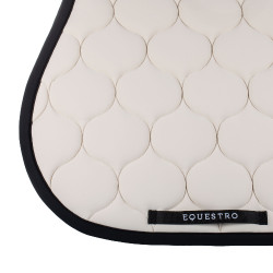 Tapis de saut en tissu technique matelassé Equestro Beige