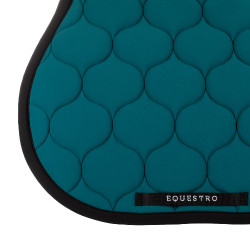 Tapis de saut en tissu technique matelassé Equestro Pétrol