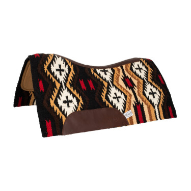 Satteldecke aus neuseeländischem Wollfilz 34x36 cm Pool's Braun / Beige