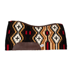 Satteldecke aus neuseeländischem Wollfilz 34x36 cm Pool's Braun / Beige