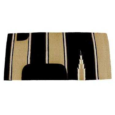 Navajo-Teppich mit Lederpatch Navajo-Teppich mit Lederpatch