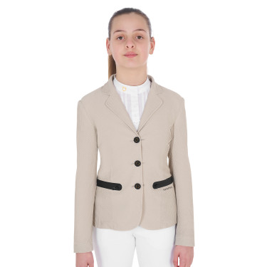 Turnierjacke drei Knöpfe Mädchen aus Mesh Equestro