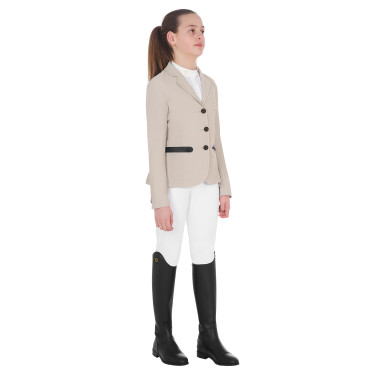 Turnierjacke drei Knöpfe Mädchen aus Mesh Equestro Turnierjacke drei Knöpfe Mädchen aus Mesh Equestro