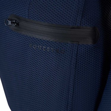 Turnierjacke drei Knöpfe Mädchen aus Mesh Equestro Marine Marineblau