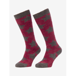 LeMieux Fluffies Socken Sasha Star Glut Bordeaux