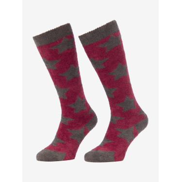 LeMieux Fluffies Socken Sasha Star Glut Bordeaux