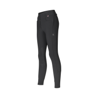 Damen-Reithose mit Besätzen, gerade geschnitten, Kingsland KLKira H-Shape Schwarz