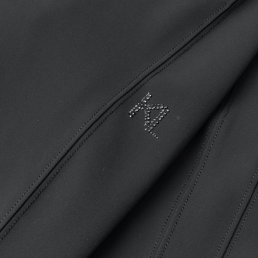 Damen-Reithose mit Besätzen, gerade geschnitten, Kingsland KLKira H-Shape Schwarz