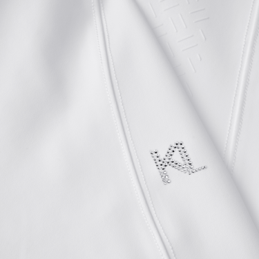 Damen-Reithose mit Besätzen, gerade geschnitten, Kingsland KLKira H-Shape Weiß Wei&amp;amp;szlig;