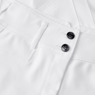 Damen-Reithose mit Vollbesatz und geradem Schnitt Kingsland KLKira H-Shape Weiß Weiß