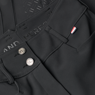 Damen-Reithose mit Vollbesatz und geradem Schnitt Kingsland KLKira H-Shape Schwarz