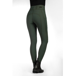 HKM Jil High Waist Reitleggings mit Silikon-Besatz Olivgrün Gr&amp;amp;amp;amp;amp;amp;amp;amp;uuml;n
