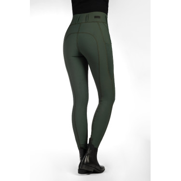 HKM Jil High Waist Reitleggings mit Silikon-Besatz Olivgrün Gr&amp;amp;amp;amp;amp;amp;amp;amp;uuml;n