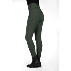 HKM Jil High Waist Reitleggings mit Silikon-Besatz Olivgrün Gr&amp;amp;amp;amp;amp;amp;amp;amp;uuml;n