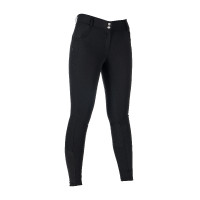 HKM Ari Reithose mittlere Taille Vollbesatz Silikon Schwarz
