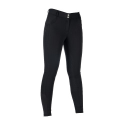 HKM Ari Reithose mittlere Taille Vollbesatz Silikon Schwarz