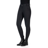 HKM Ari Reithose mittlere Taille Vollbesatz Silikon Schwarz