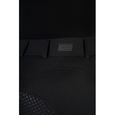 HKM Ari Reithose mittlere Taille Vollbesatz Silikon Schwarz