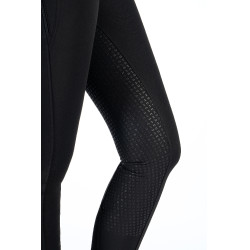 HKM Ari Reithose mittlere Taille Vollbesatz Silikon Schwarz