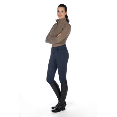 Beheizte Reithose HKM Comfort Style 1/1 mit Silikon Dunkelblau