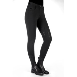 Beheizte Reithose HKM Comfort Style 1/1 mit Silikon Schwarz