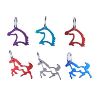 Schlüsselanhänger Flaschenöffner HKM Alu Passend Mehrfarbig