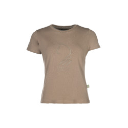 T-Shirt Lauria Garrelli Livigno Pferdekopf Maulwurf Braun