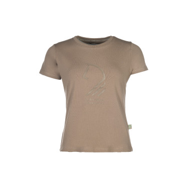 T-Shirt Lauria Garrelli Livigno Pferdekopf Maulwurf Braun