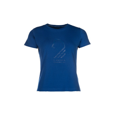 T-Shirt Lauria Garrelli Livigno Pferdekopf Blau