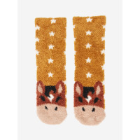 LeMieux Mini Fluffy Character Socken Chancer Braun
